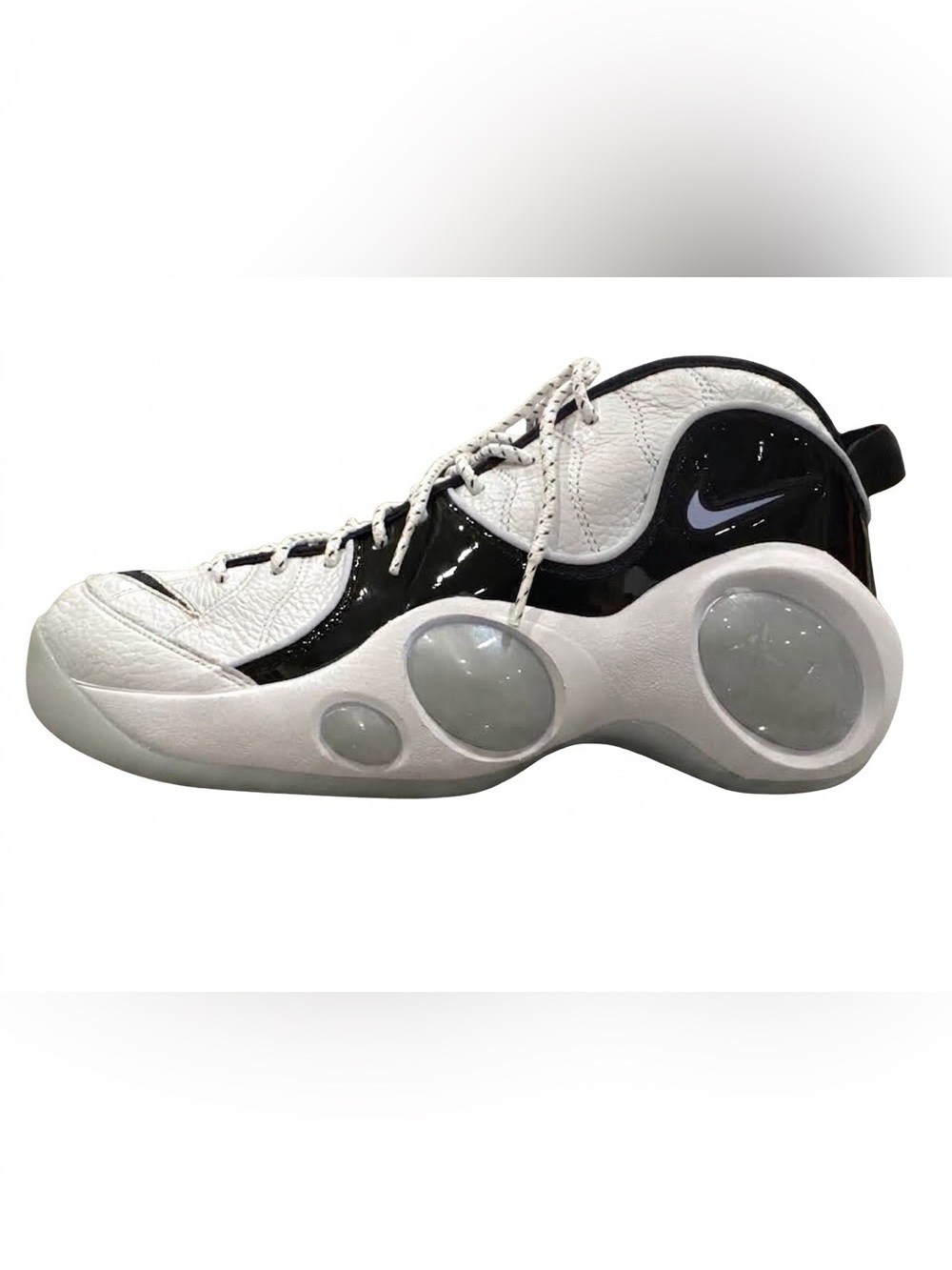 Nike Air Zoom Flight 95s White and Black Pod-Sole Athletic Sneakers